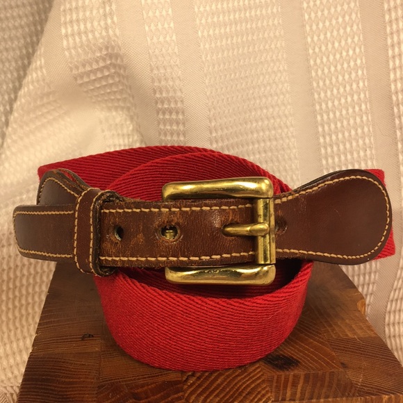 Dooney & Bourke Accessories - Dooney & Bourke leather/wool surcingle/solid brass